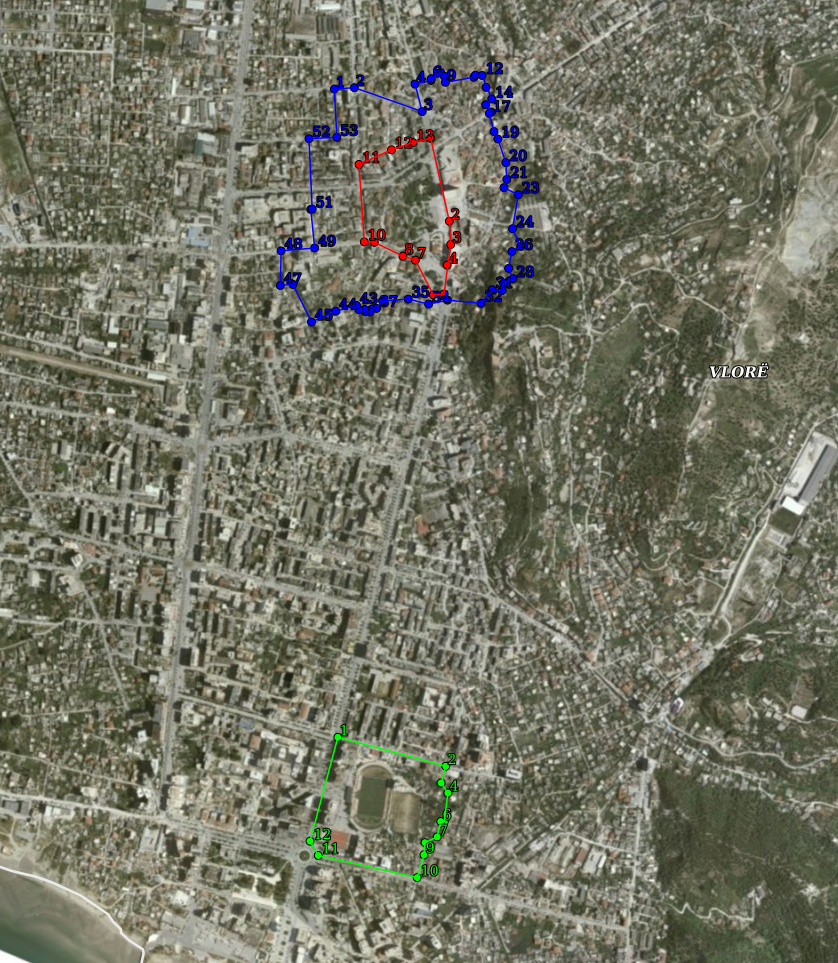 Graphic overview for VKM No. 789, dated 18.12.2024, Archaeological Zones 'A' and 'B' of the city of Vlora