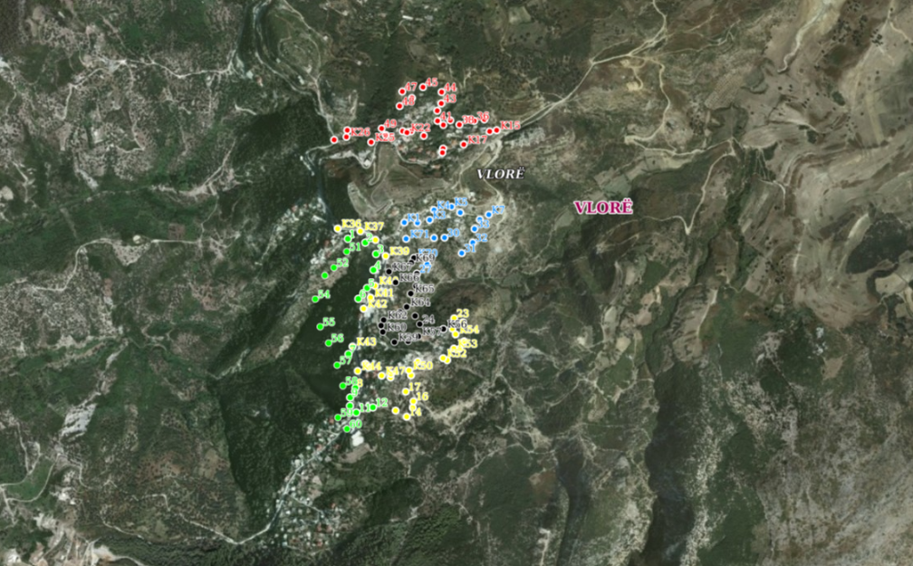 Graphic overview for Council of Ministers No. 729, dated 16.09.2020, Kaninë village protection zone.