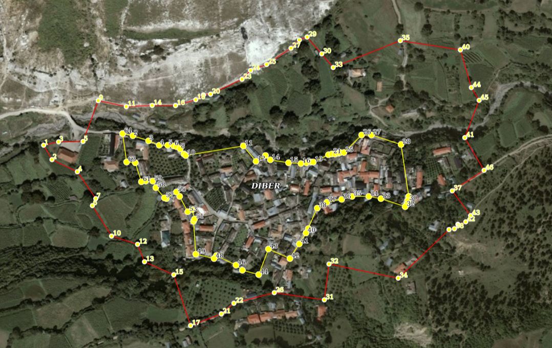 Graphic overview for VKM No. 120, dated 26.02.2025, Historical Center of the village of RabdishtÃ«