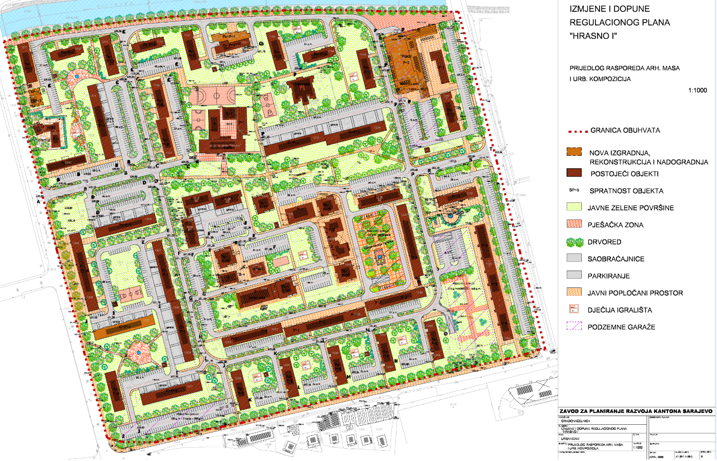 Graphic overview for Regulatory plan "Hrasno I" - amendments and supplements