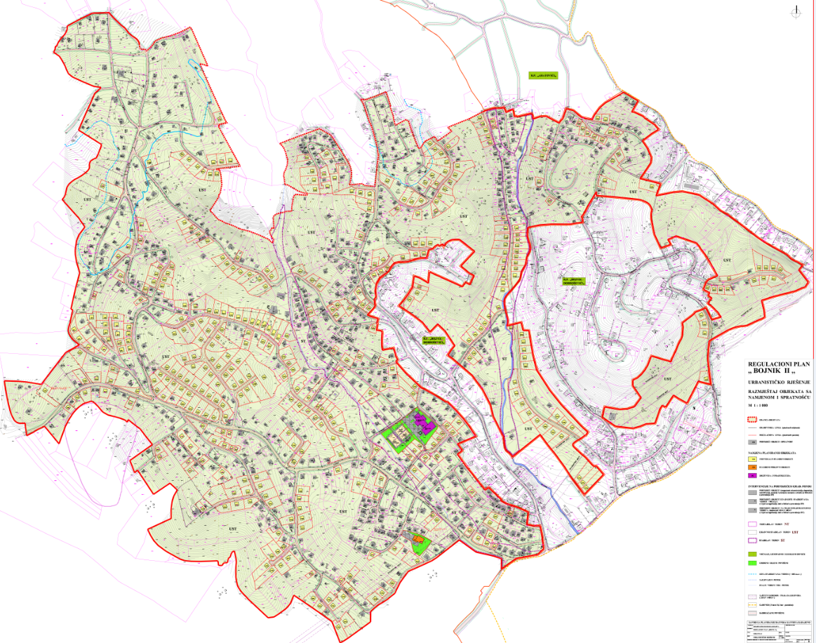 Graphic overview for Regulatory plan "Bojnik II"