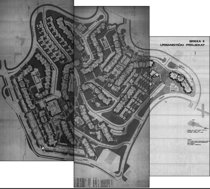Graphic overview for Urban planning project "Residential settlement Breka II"