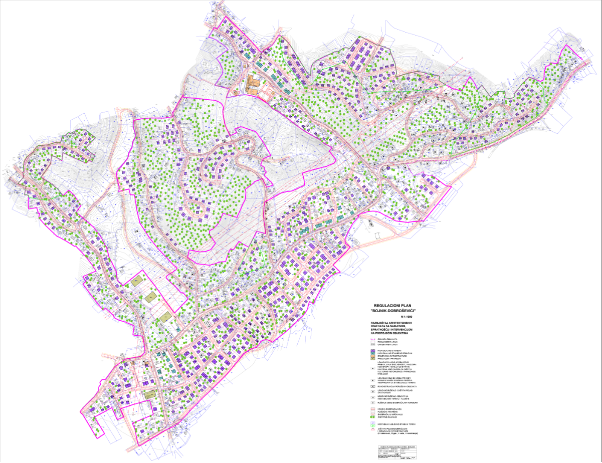 Graphic overview for Regulatory plan "Bojnik-Dobroševići"