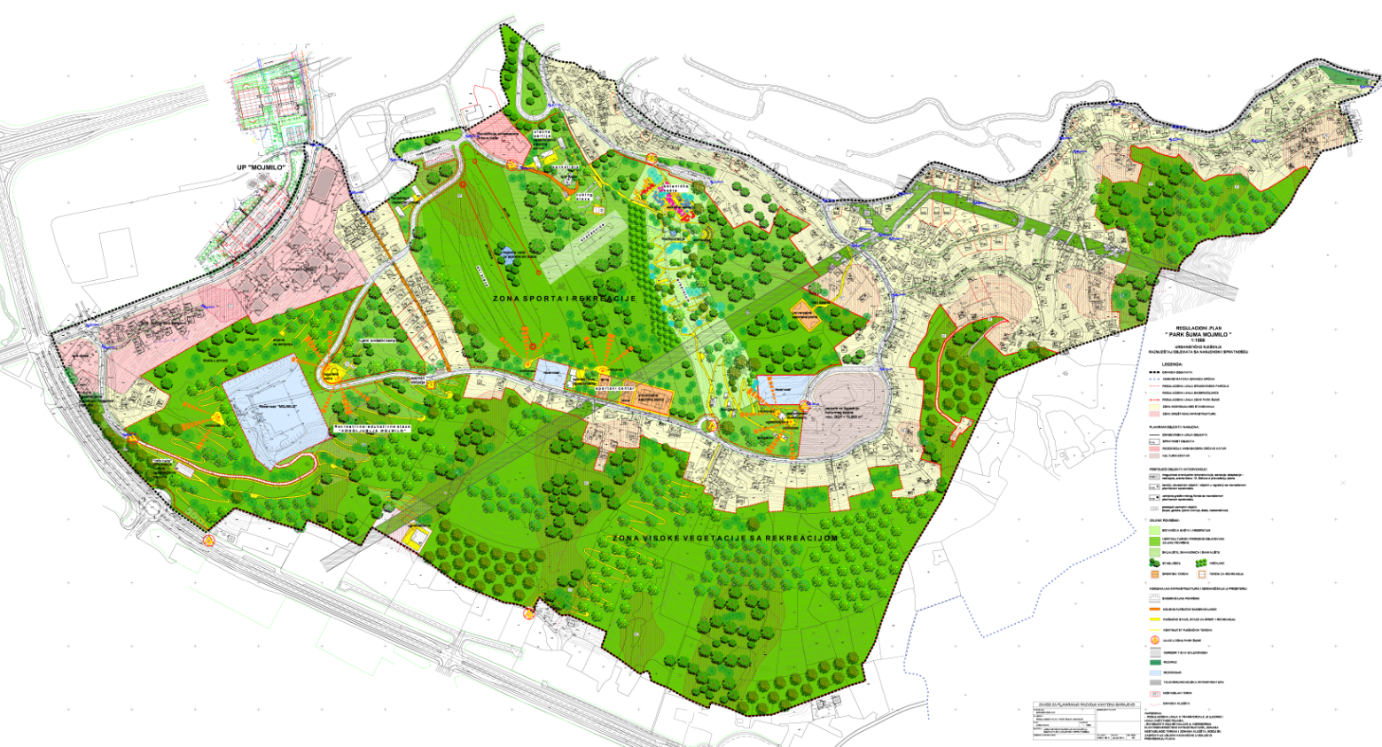 Graphic overview for Regulatory plan "Mojmilo Forest Park"