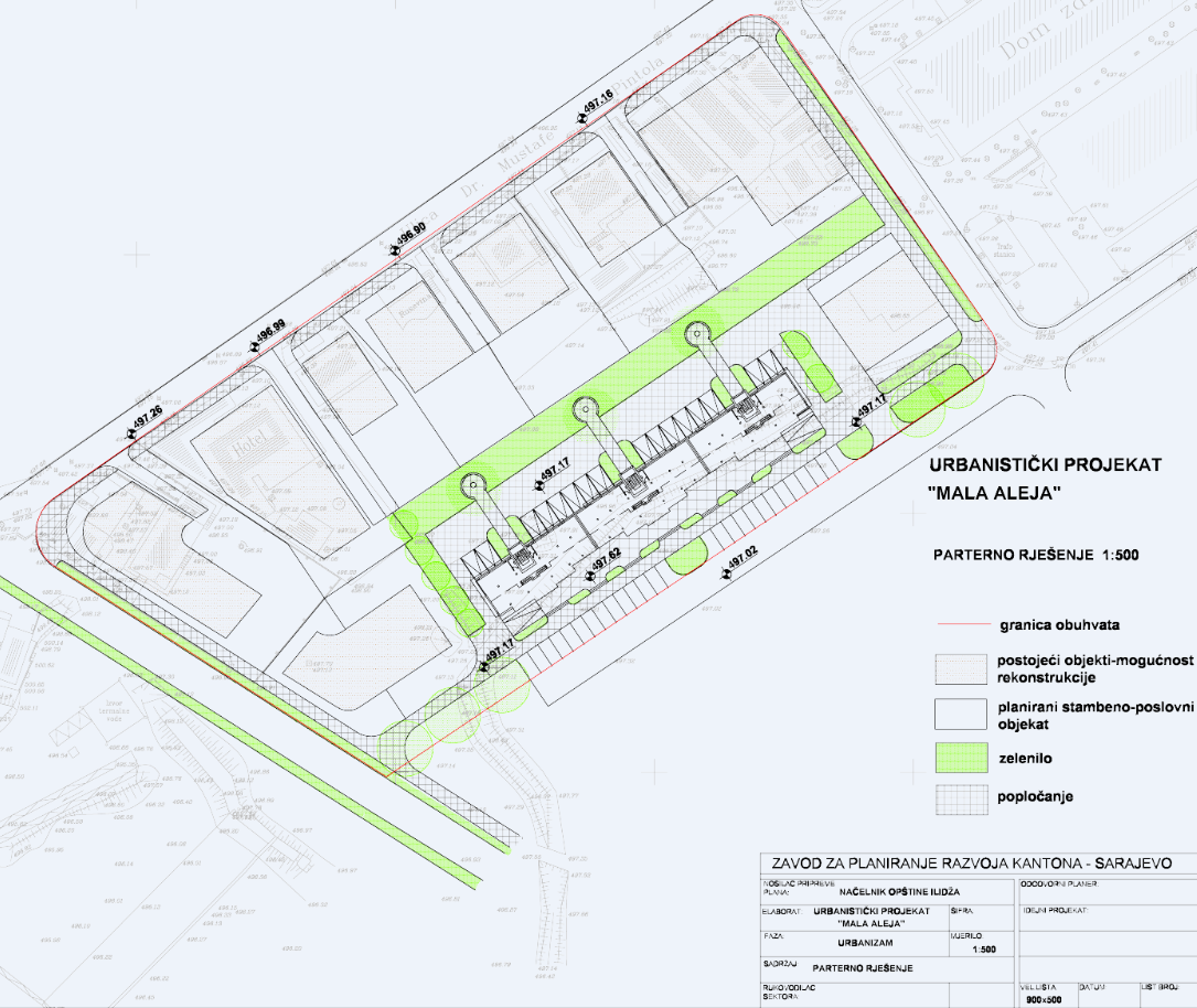 Graphic overview for Urban project "Small Alley"