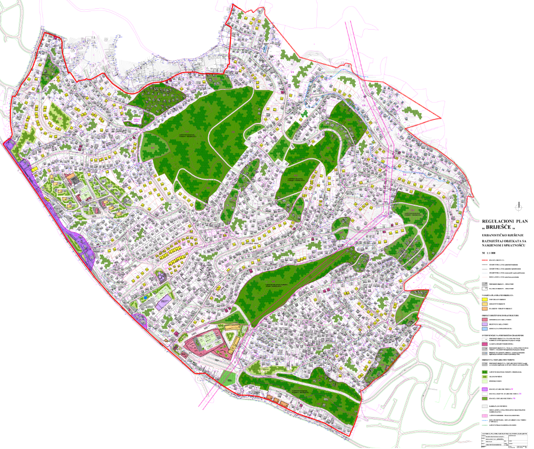 Graphic overview for Regulatory plan "Briješće"