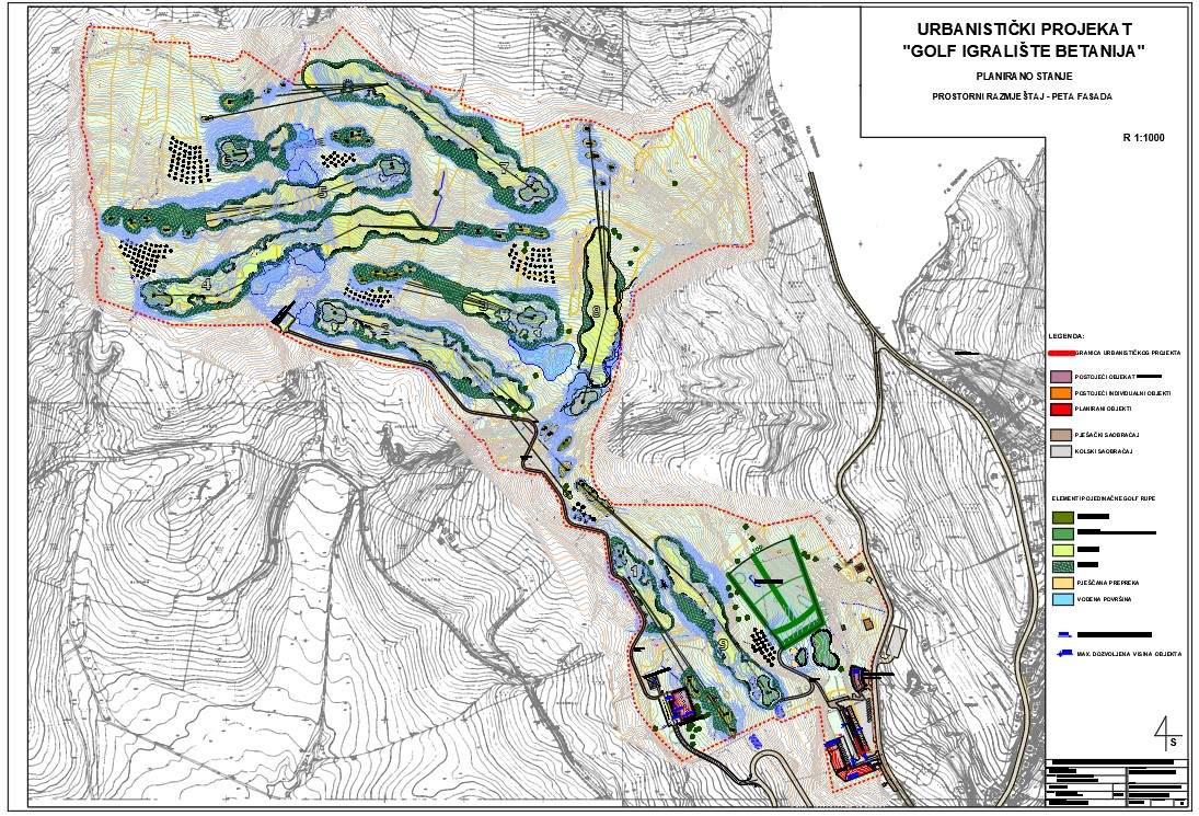 Graphic overview for Urban project "Golf course - Betania"