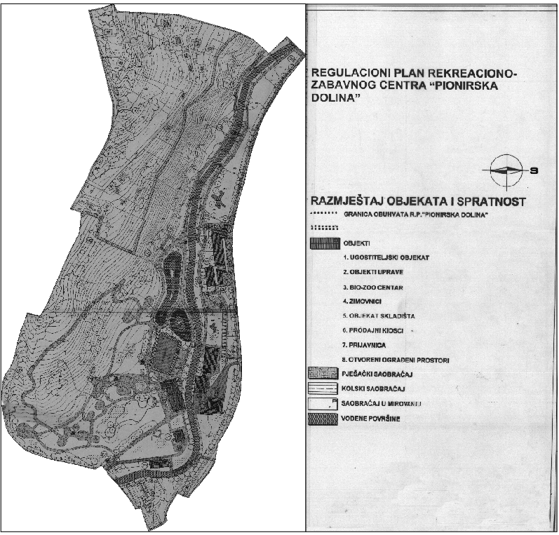 Graphic overview for Regulatory plan "Recreational and entertainment center Pionirska dolina"