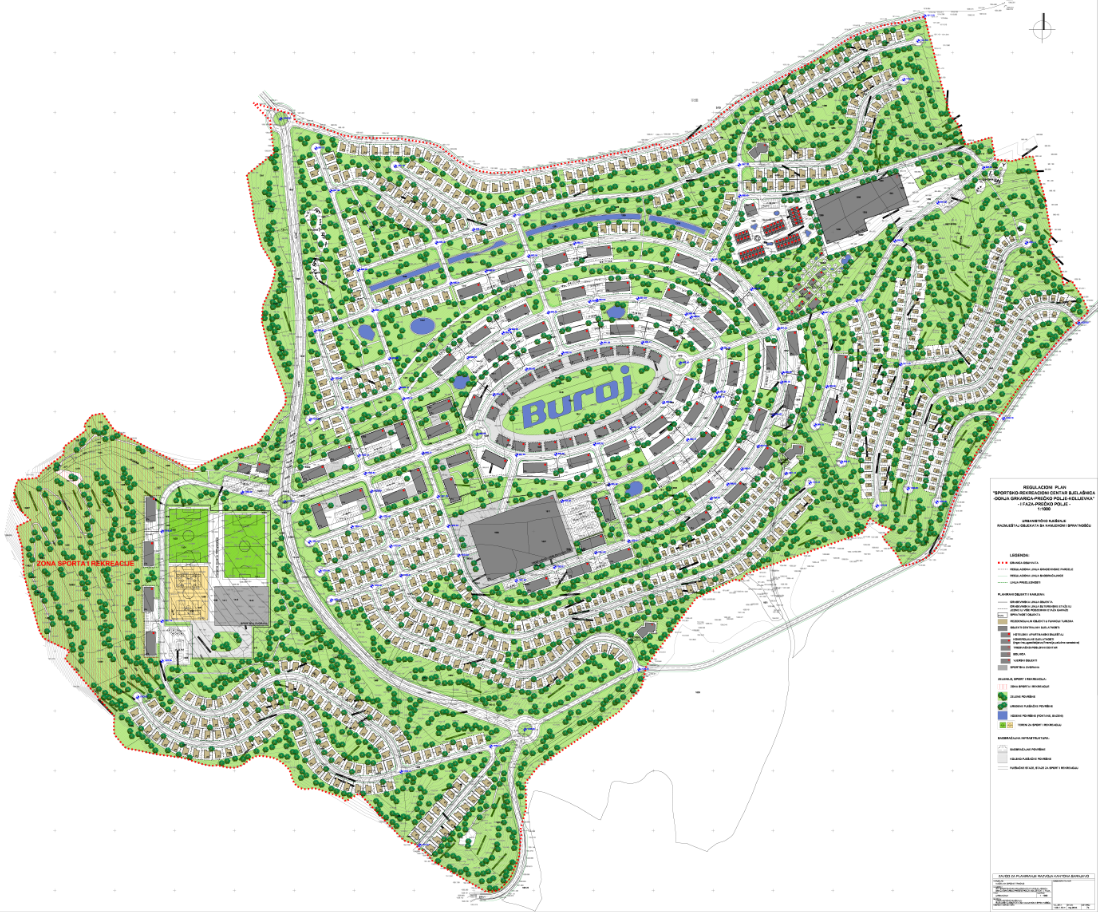 Graphic overview for Regulatory plan "SRC Bjelašnica-Donja Grkarica-Prečko polje-Kolijevka" - Phase I Prečko polje