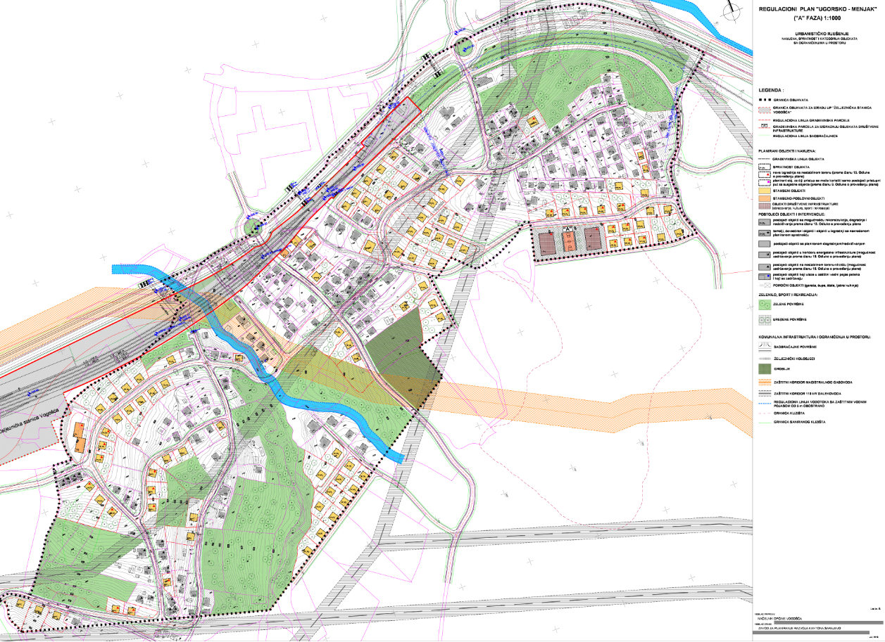 Graphic overview for Regulatory plan "Ugorsko - Menjak - Phase A"