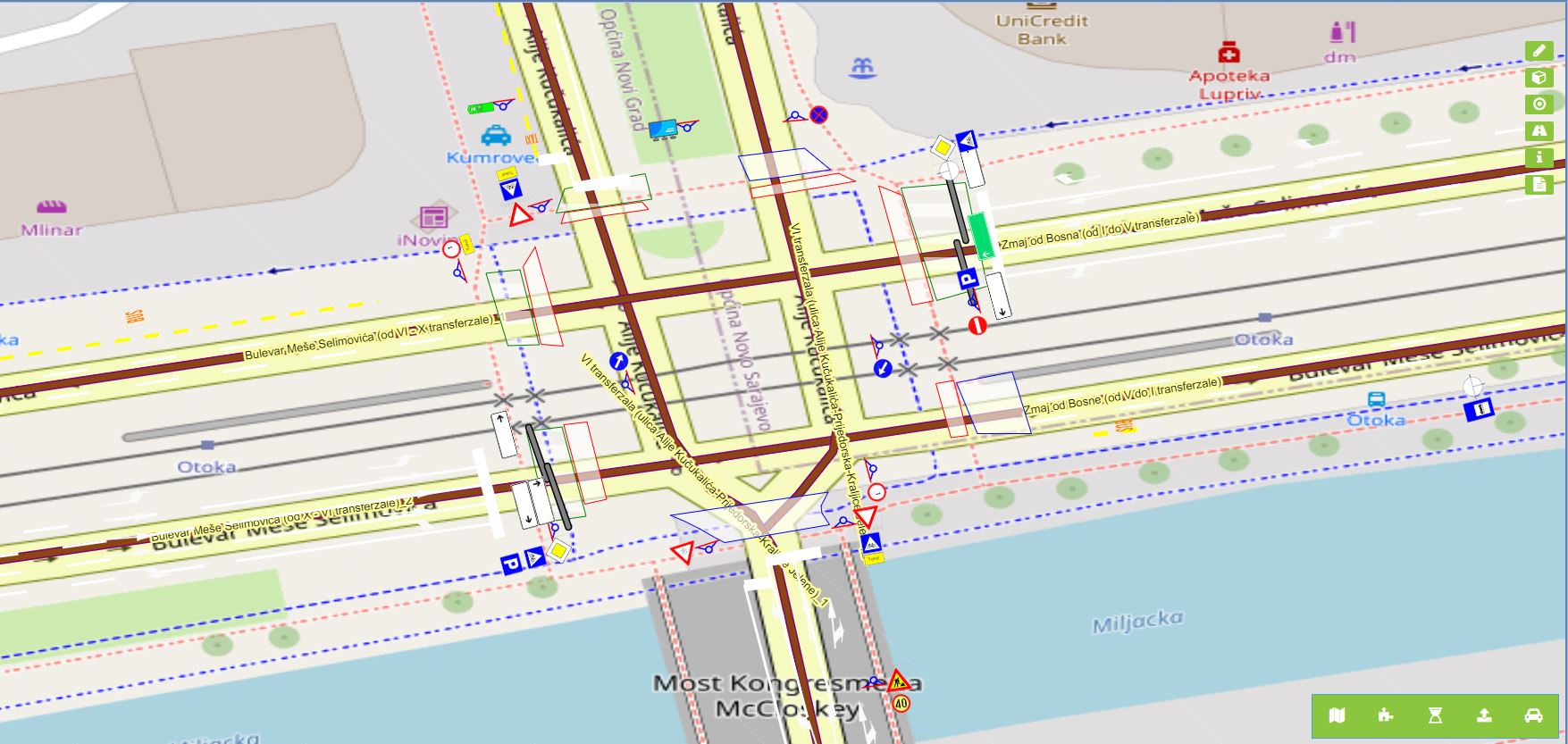 Graphic overview for Traffic signals on the roads under the jurisdiction of Sarajevo Canton