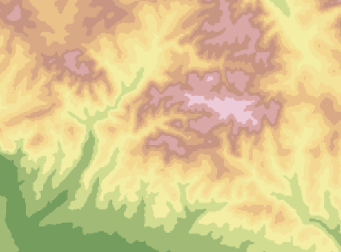 Graphic overview for Digital terrain model 25m