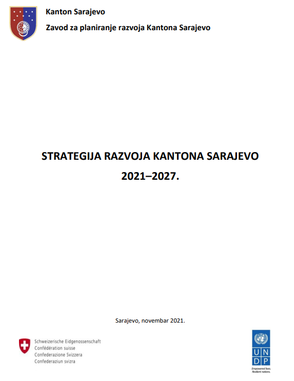 Graphic overview for Sarajevo Canton Development Strategy 2021-2027.