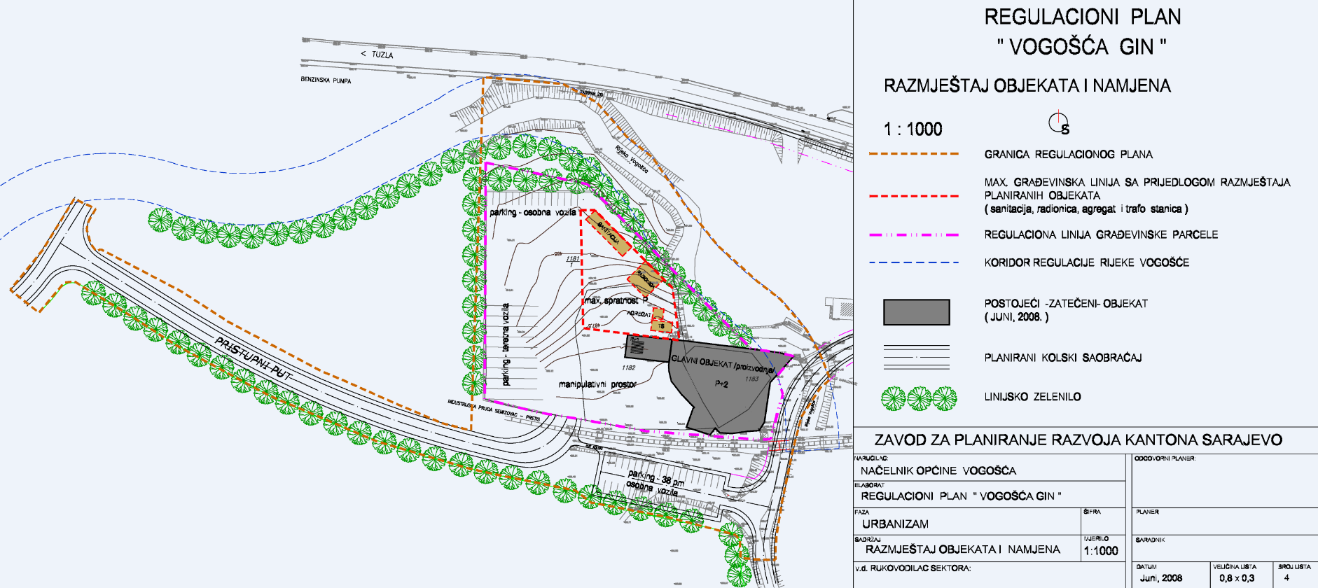 Graphic overview for Regulatory plan "Vogošća - M3"