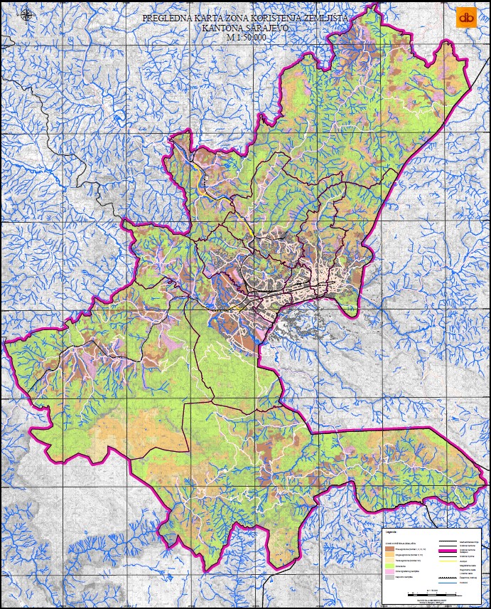 Graphic overview for Study of the land use value of the Sarajevo Canton