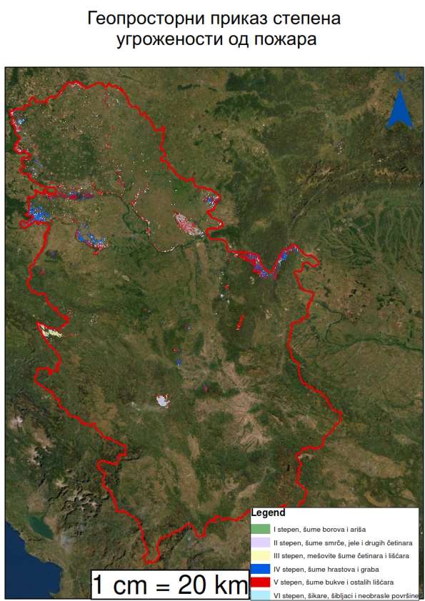 Graphic overview for The degree of danger from forest fires and the types of vegetation